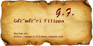 Gömöri Filippa névjegykártya